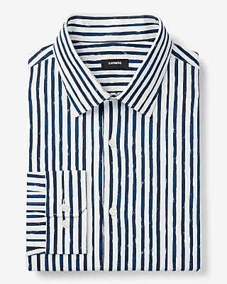 Slim Painted Stripe Stretch 1Mx Dress Shirt