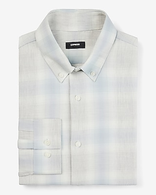 Slim Plaid Flannel 1Mx Dress Shirt