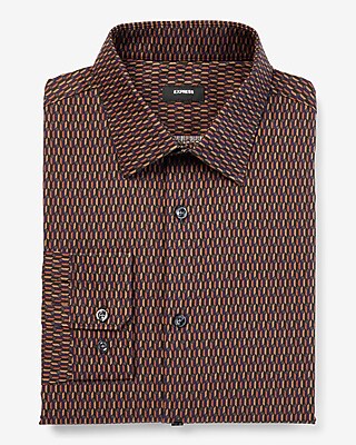 Slim Geo Print Stretch 1Mx Dress Shirt