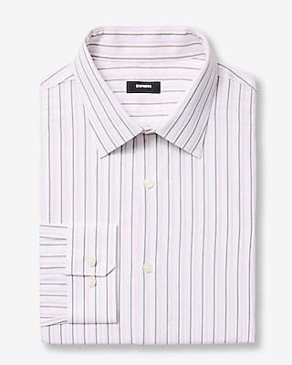 Slim Multi Striped Textured Stretch Dress Shirt