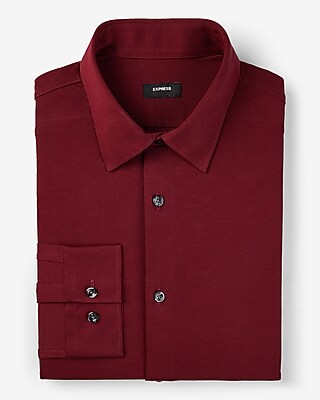 Big & Tall Classic Stretch Modern Tech 1Mx Dress Shirt Red Men's XXL