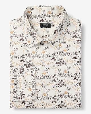 Slim Pine Floral Stretch 1Mx Dress Shirt