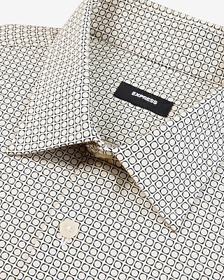 Slim Circle Geo Print Stretch 1Mx Dress Shirt