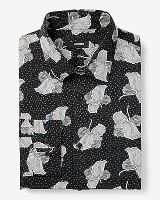 Slim Dot Floral Stretch 1Mx Dress Shirt