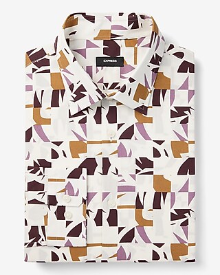 Slim Abstract Geo Stretch 1Mx Dress Shirt