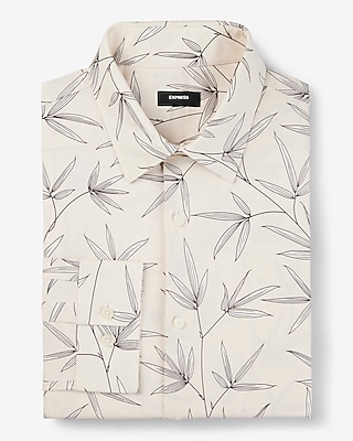 Extra Slim Leaf Print Stretch 1Mx Dress Shirt