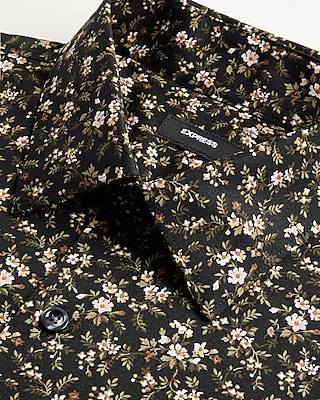 Slim Floral Print Stretch 1Mx Dress Shirt
