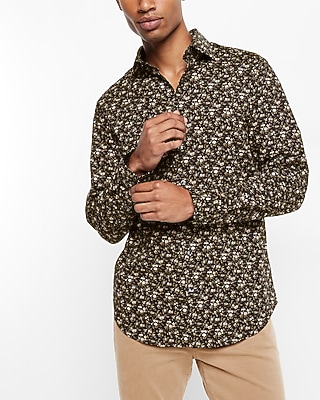 Extra Slim Floral Print Stretch 1Mx Dress Shirt