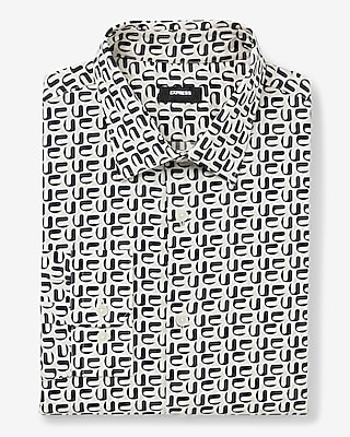 Extra Slim Geo Print Stretch 1Mx Dress Shirt