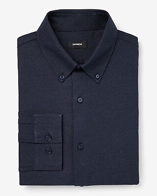 Big & Tall Slim Flannel 1Mx Dress Shirt Blue Men's XXL