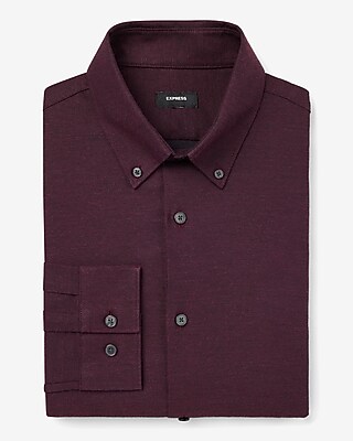 Extra Slim Flannel 1Mx Dress Shirt Purple Men's XXL Tall