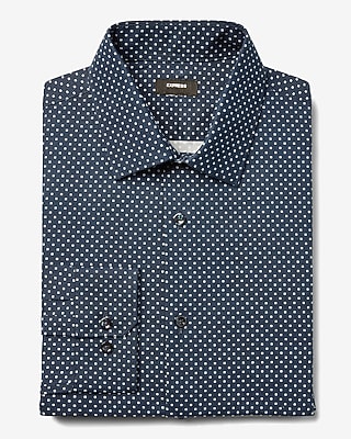 Classic Geo Dot Print Stretch 1Mx Dress Shirt