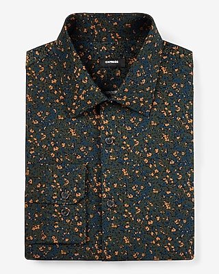 Slim Mixed Floral Stretch 1Mx Dress Shirt