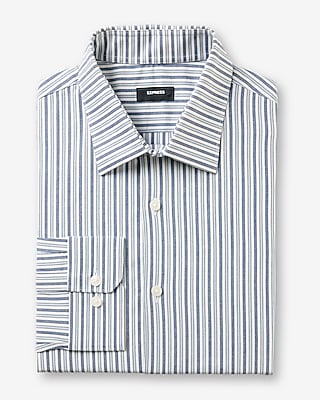Slim Striped Cotton Stretch 1MX Dress Shirt