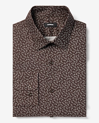 Extra Slim Floral Dot Print Stretch 1Mx Dress Shirt
