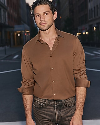 Slim Striped Stretch Modern Tech 1MX Dress Shirt