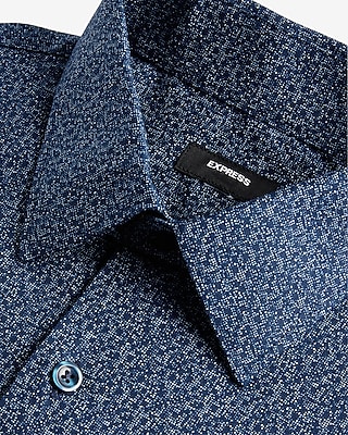 Slim Geo Dot Print Stretch 1Mx Dress Shirt