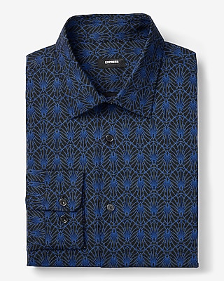 Classic Line Geo Stretch 1Mx Dress Shirt