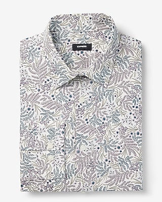 Classic Mini Plant Print Stretch 1Mx Dress Shirt