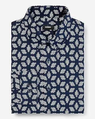 Extra Slim Geo Print Stretch 1Mx Dress Shirt