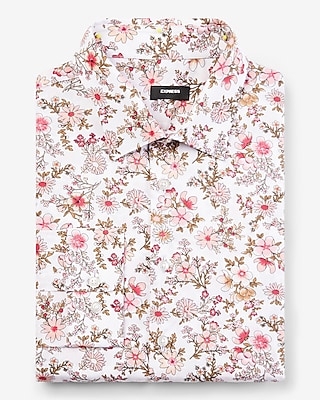 Extra slim floral dress hot sale shirt