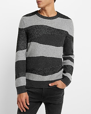 Wavy Striped Crew Neck Sweater