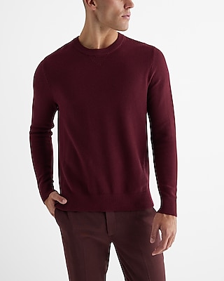 Cotton Textured Stitch Crew Neck Sweater