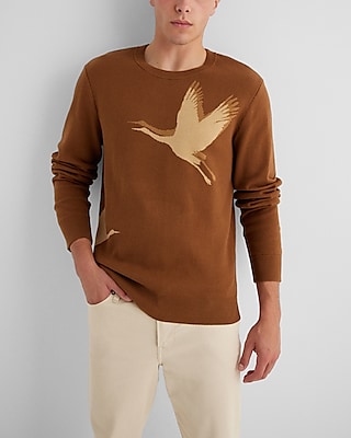 Flying Birds Cotton Crew Neck Sweater