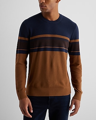 Striped Cotton Crew Neck Sweater