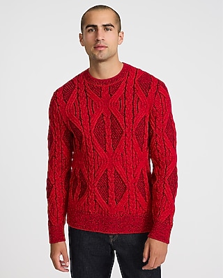 Cable Knit Crew Neck Sweater