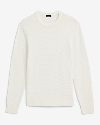 Oversized Cable Knit Crew Neck Cotton Sweater