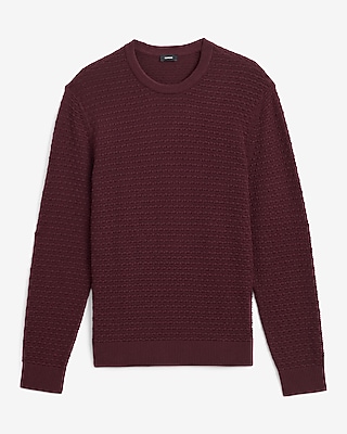 Oversized Cable Knit Crew Neck Cotton Sweater