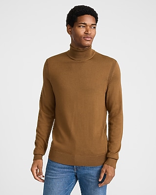 Express Men's Merinotouch Turtleneck Sweater in Camel Heather