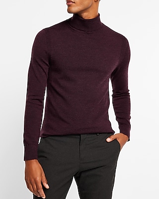 Solid Merino Wool Turtleneck Sweater