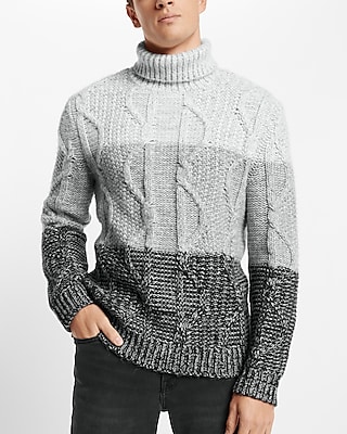 Marl Striped Turtleneck Sweater