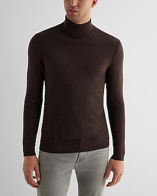 Turtleneck Merino Wool Sweater Men's M Tall