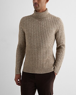 Ribbed Knit Turtleneck Sweater