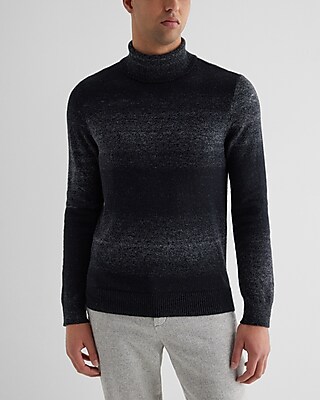 Ombre Cotton-Blend Turtleneck Black Men's XS