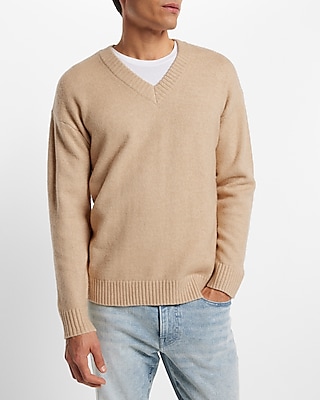 V-Neck Popover Sweater Brown Men's M