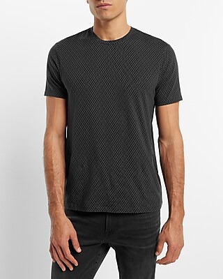 Geo Print Moisture-Wicking Crew Neck T-Shirt