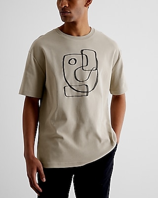 Relaxed Abstract Paint Graphic T-Shirt