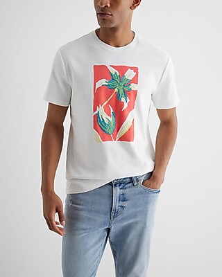 Embroidered Floral Graphic T-Shirt