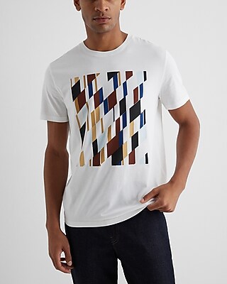 Abstract Shape Graphic Perfect Pima Cotton T-Shirt