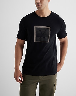 Layered Square X Logo Graphic T-Shirt