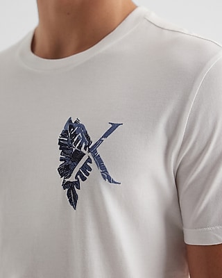 Embroidered Palm X-Logo Graphic Perfect Pima Cotton T-Shirt