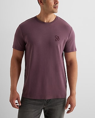 Embroidered Knot Line Graphic T-Shirt