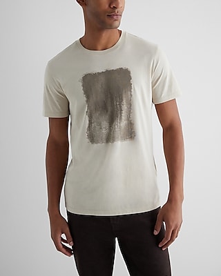 Foggy Embroidered Tree Perfect Pima Cotton Graphic T-Shirt Neutral Men's XS