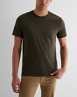 Diamond X Logo Perfect Pima Cotton Graphic T-Shirt Green Men's XS