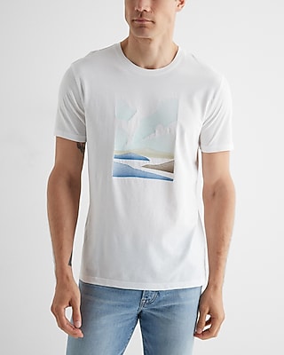 Embroidered Mountain Graphic T-Shirt
