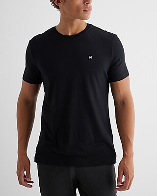Embroidered X Logo Graphic Perfect Pima Cotton T-Shirt Black Men's L